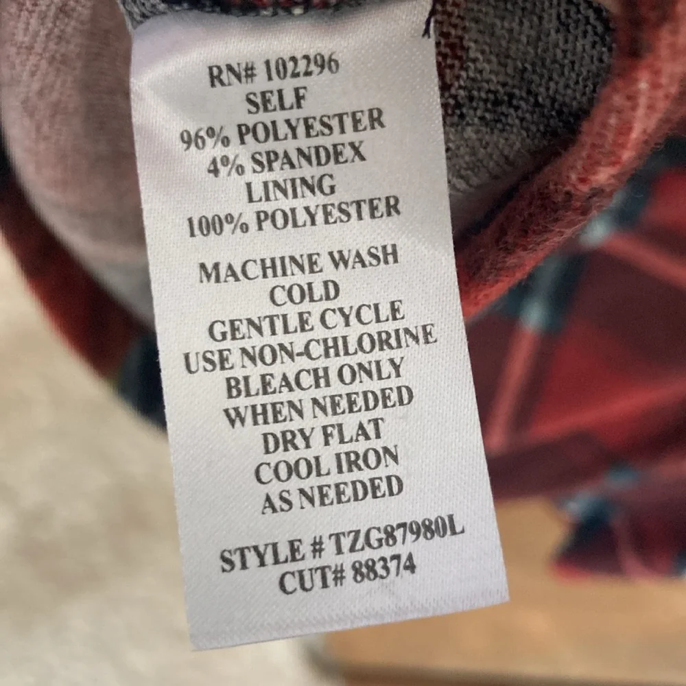 Relist1/22 Connected plaid print dress w pockets has some stretch 18W - Picture 14 of 16